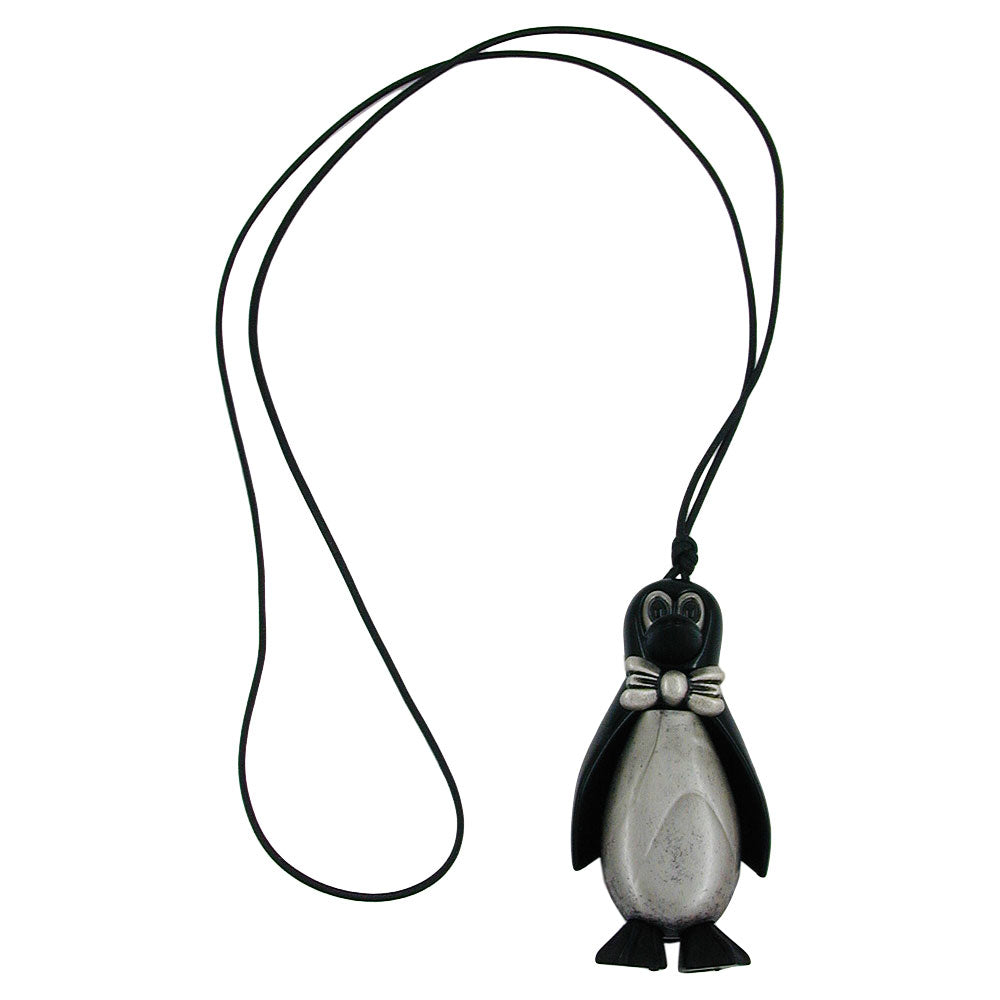 Kette  Pinguin schwarz-silbergrau