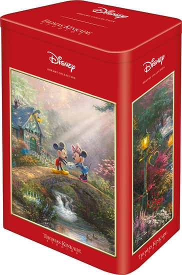 Thomas Kinkade - Disney  Mickey & Minnie - 500 Teile Puzzle in Nostalgiedose