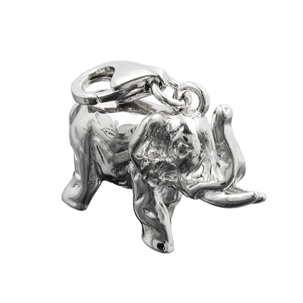 Anhänger 19x14x9mm Charm Elefant rhodiniert Silber 925