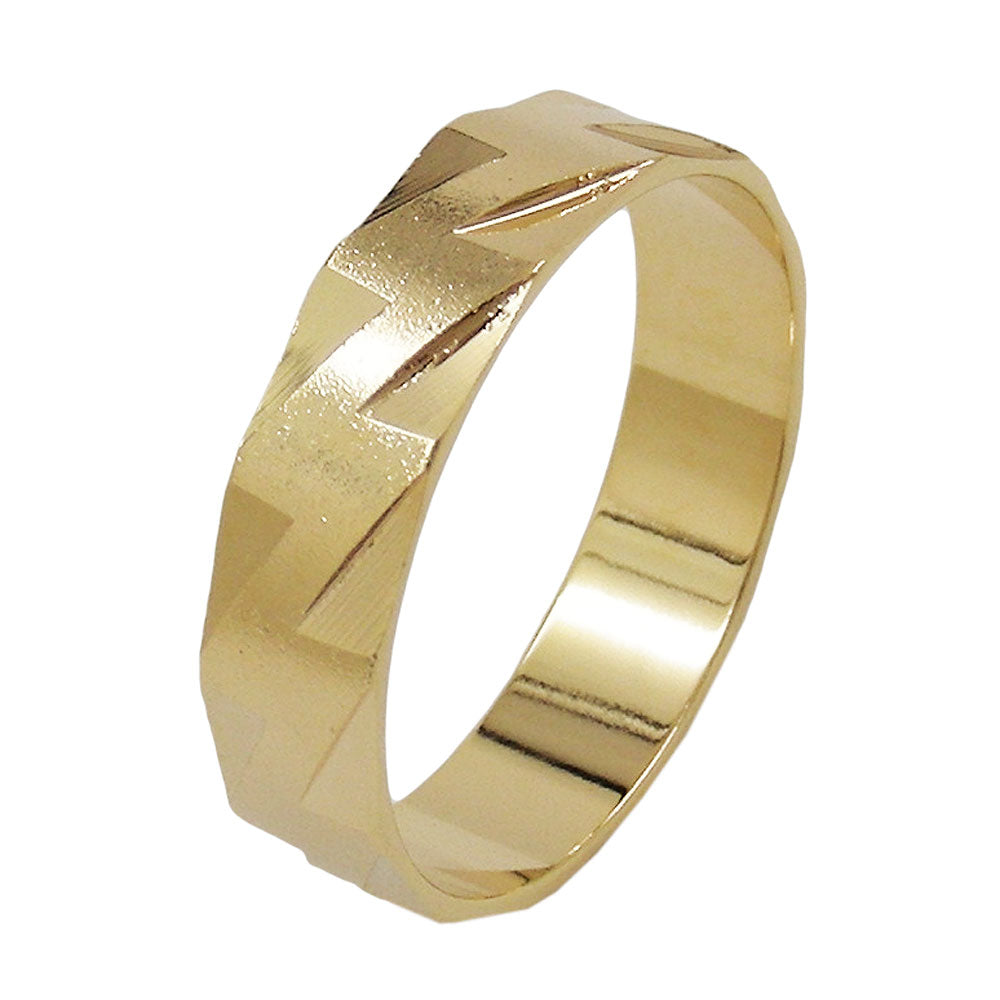 Ring, 5mm gold-plattiert matt-glzd