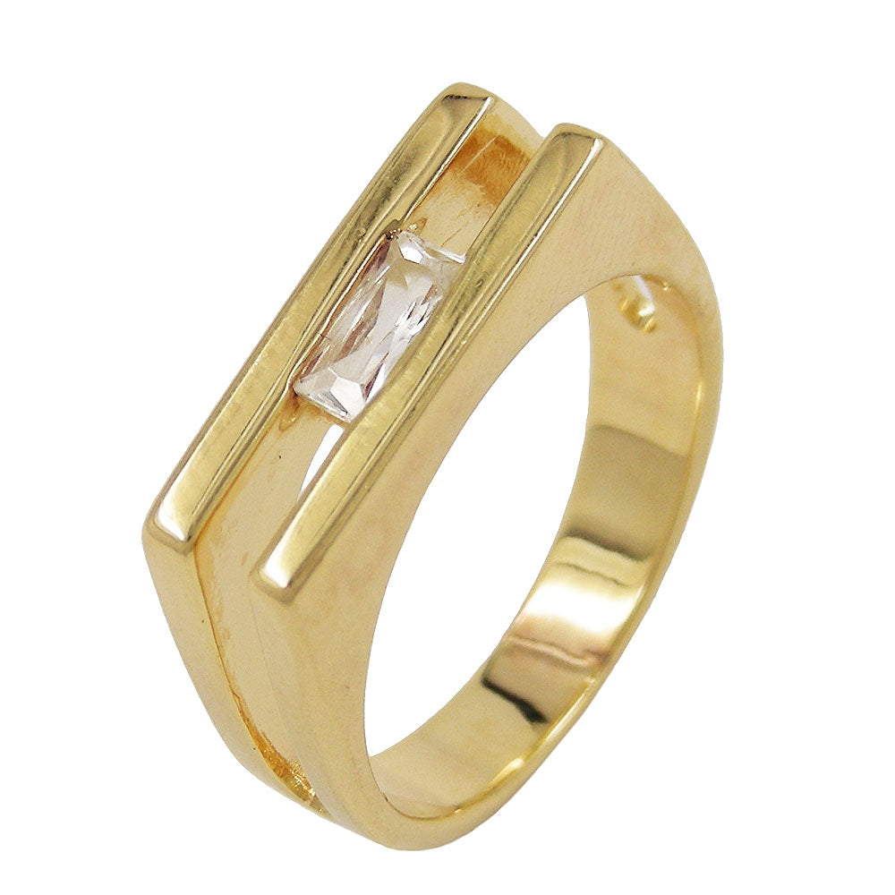Ring  18mm  gold-plattiert Zirkonia