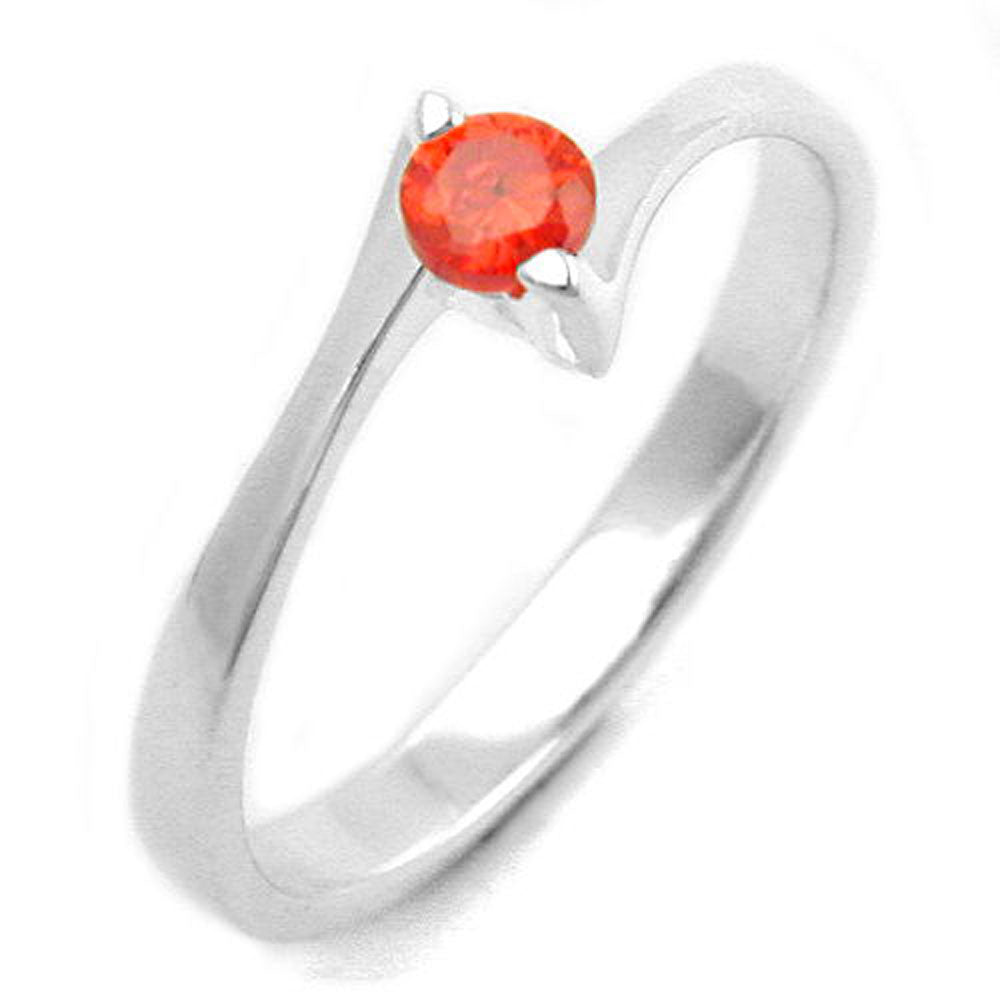 Ring, Zirkonia orange, Silber 925